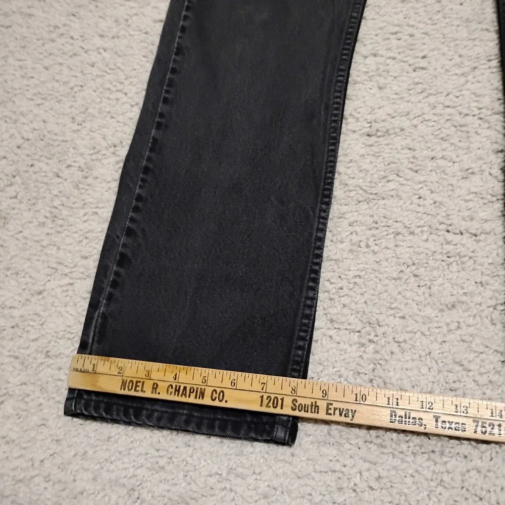 Vtg Levi's 505 Jeans Mens 33x32 Black Regular Straight Y2K Batwing Grunge 00s